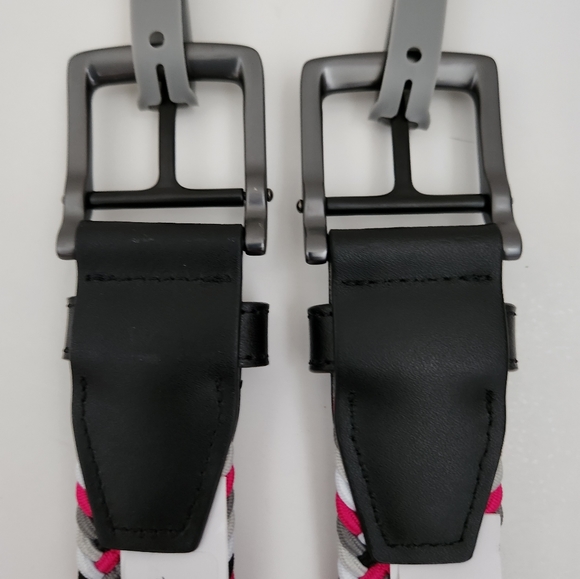 Nike G Flex Large Woven Stretch Golf Belt Black Gray Pink Multi Weave Men's - Picture 6 of 8